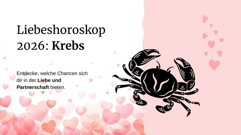 Liebeshoroskop 2026 Sternzeichen Krebs